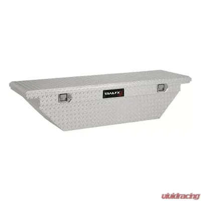 TrailFX Crsovr Angled Sgl Lid Dia Tread Bright Pol Alum 63x19.25x13.5 W/Tray - 120631